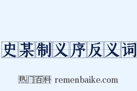 史某制义序反义词是什么意思的图片